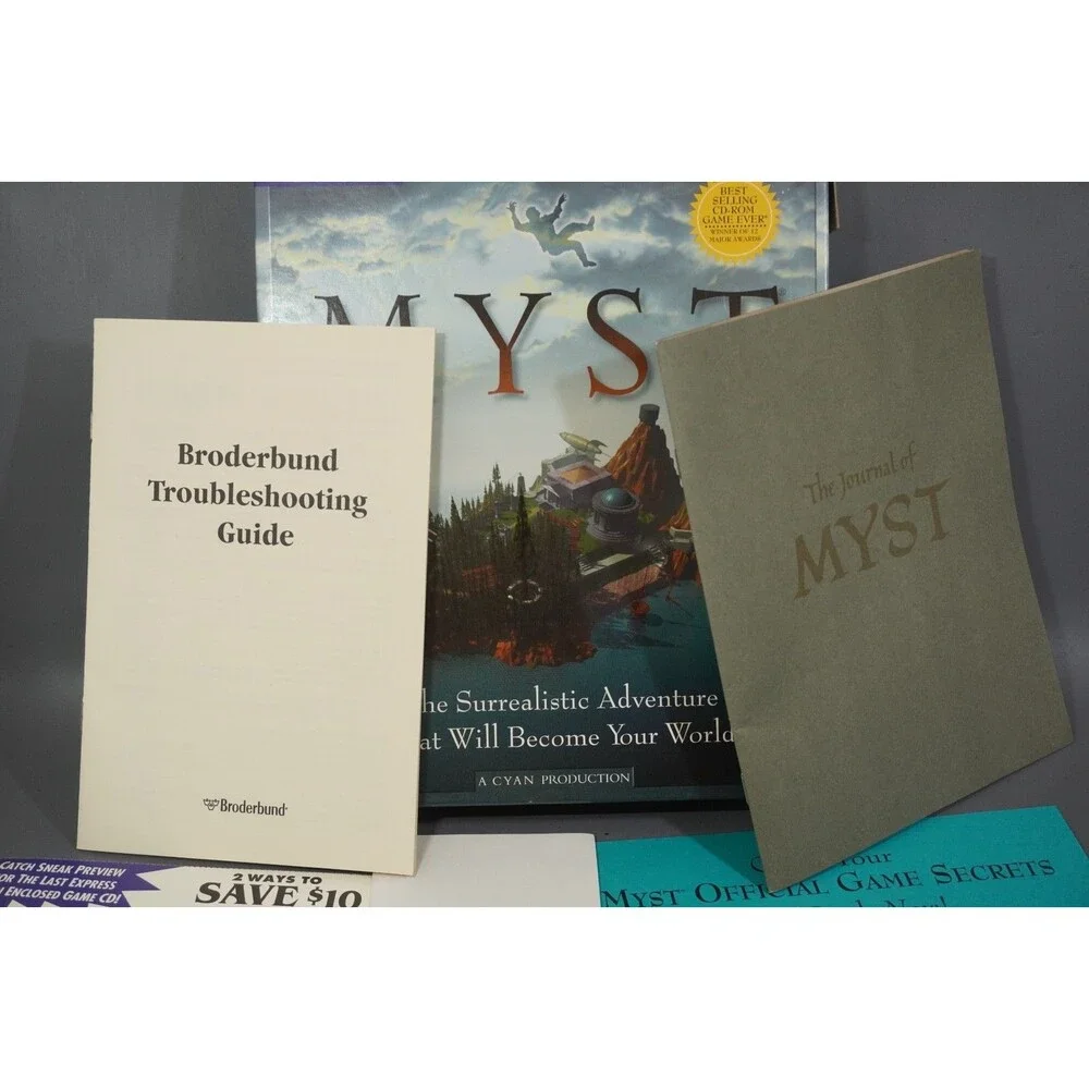 Myst CD-ROM for Windows 3.1 & Win 95 Big Box PC Game 1996 ISLAND Journey Tested